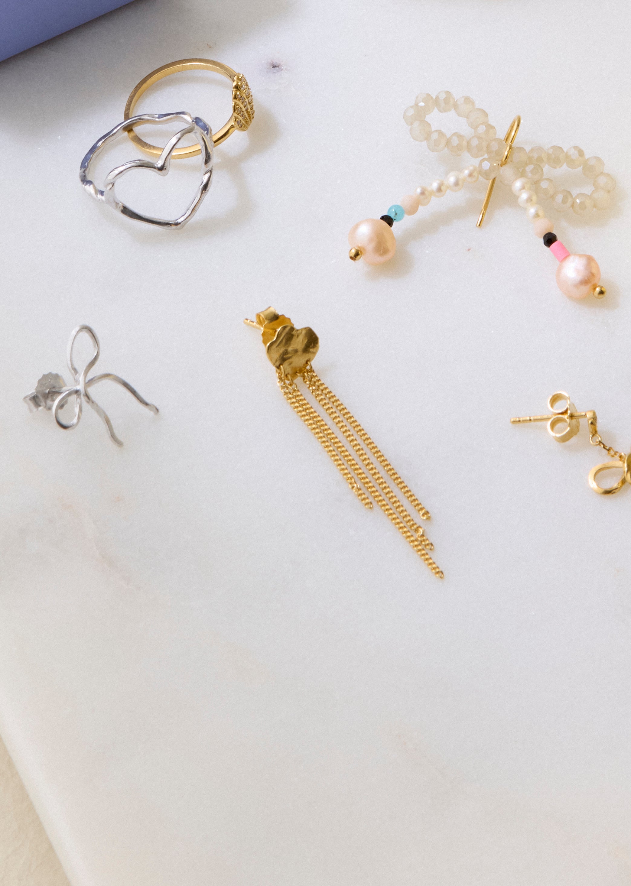 Shell Reflections hængeørering - forgyldt